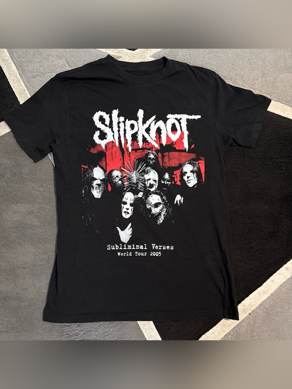 Black Slipknot band tee Subliminal Verses World Tour 2005